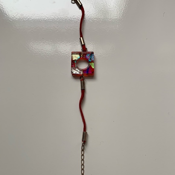 Artisan blown glass + suede bracelet - Picture 3 of 8